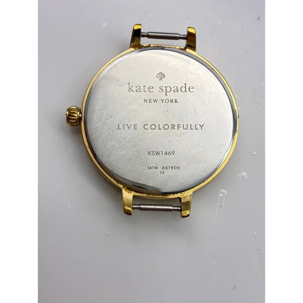 Kate Spade Metro Watch Head Gold Tone Mother of Pearl Dial KSW1469 34mm